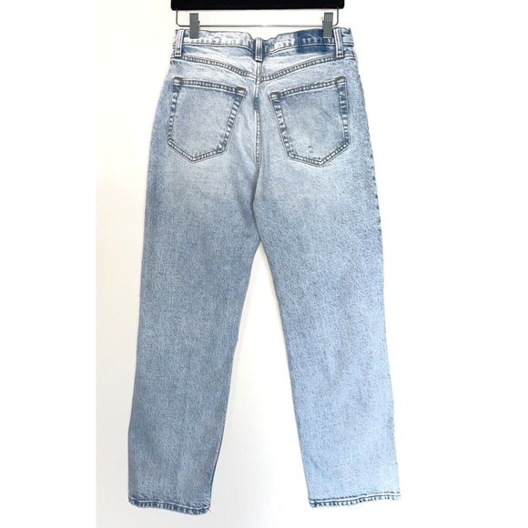Abercrombie & Fitch The Dad Jean Womens 27 Short High Rise Button Fly Distressed - Picture 7 of 12